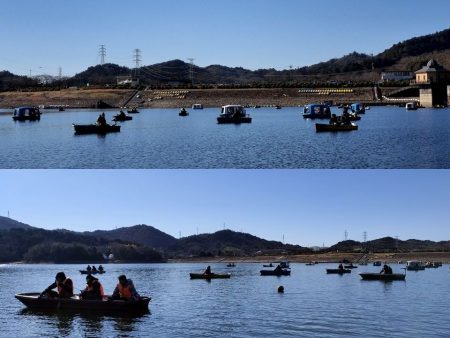 愛知県入鹿池ボート ワカサギ釣り！