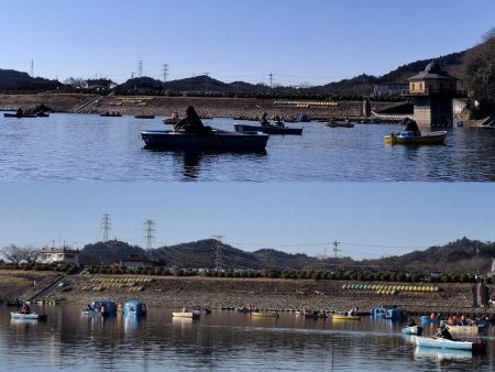 愛知県入鹿池ボート ワカサギ釣り！