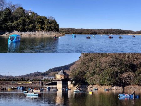 愛知県入鹿池ボート ワカサギ釣り！
