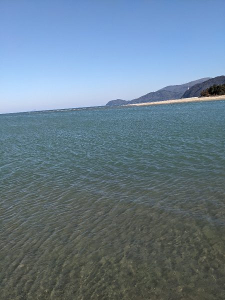 由良川河口にて