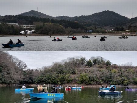 愛知県入鹿池ボート ワカサギ釣り!