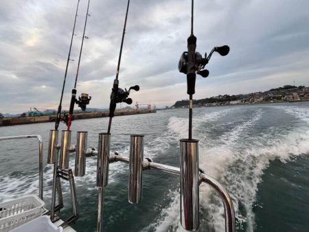 シロイカ釣り初チャレンジ！爆風の中墨付け完了