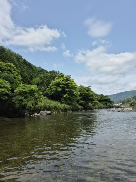 海から川へ走ります