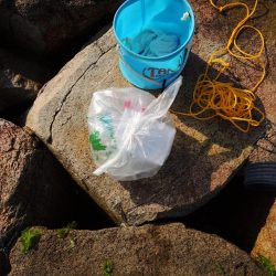 清掃活動：猛暑のキス釣り