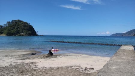 海水浴&キス釣り