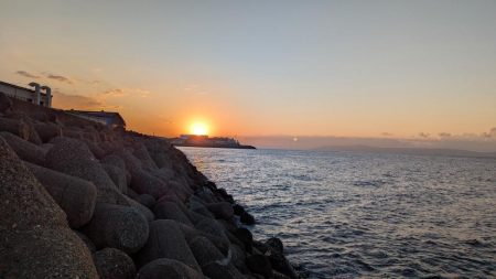 朝マズメのエギング