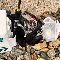 雨のなか、ポツポツと