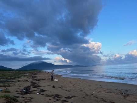 今季はなかなか来ない新松原海岸での投げ釣りです