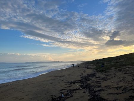 今季はなかなか来ない新松原海岸での投げ釣りです