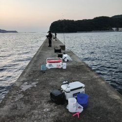 厳しい沖堤(泣)