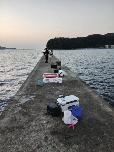 厳しい沖堤(泣)