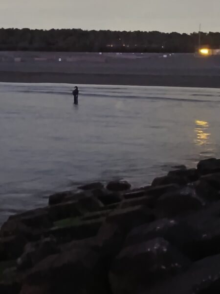 夕マヅメ凪のサーフ