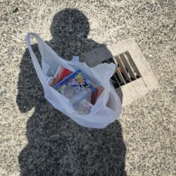 清掃活動：花見カレイ前線2輪咲