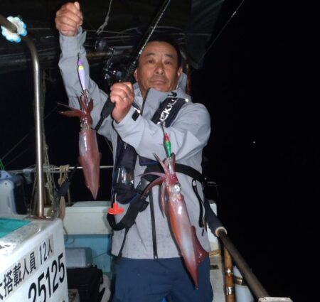 26年6月13日　夜イカ釣りで幸真丸は玄界灘へ⛴GO～～～～～でした