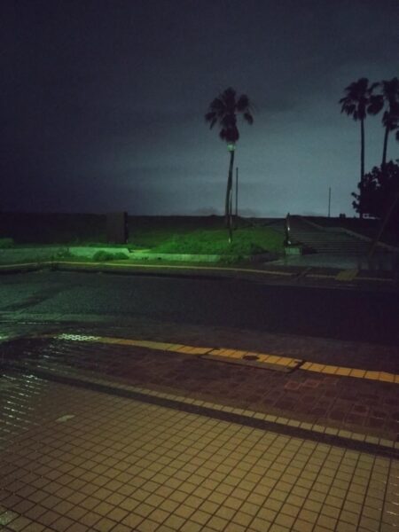 台風直前アジ釣り