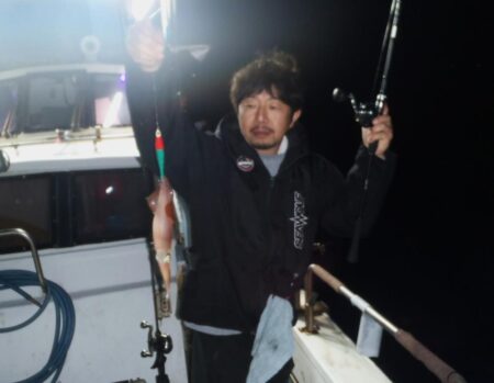 26年6月13日　夜イカ釣りで幸真丸は玄界灘へ⛴GO～～～～～でした