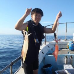　幸真丸はケンサキイカ狙いで出航でした