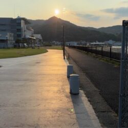 暑い中の夕まづめ