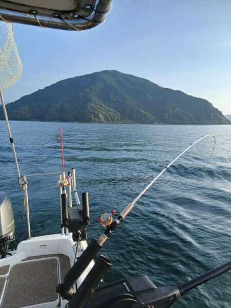 琵琶湖で琵琶マストローリング