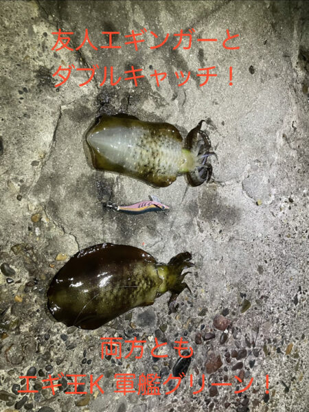 台風直前エギング！